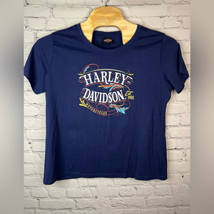 Harley Davidson Womens‎ Graphic T 'Free to Ride' Fort Smith Arkansas size XL